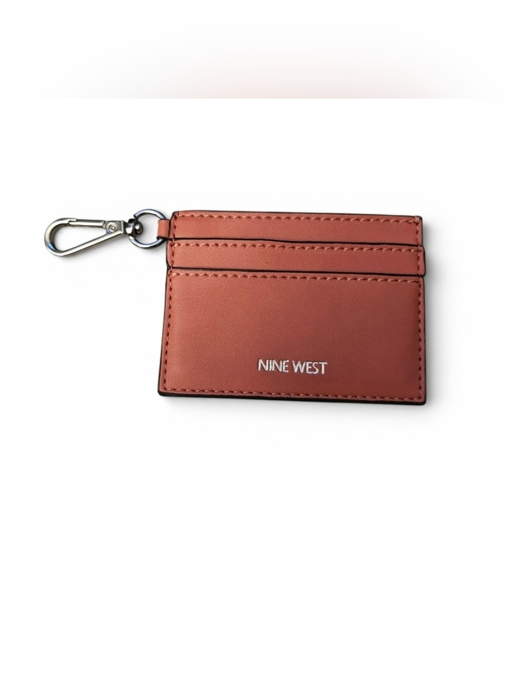 Nine West Leather Card Holder with Key Clip